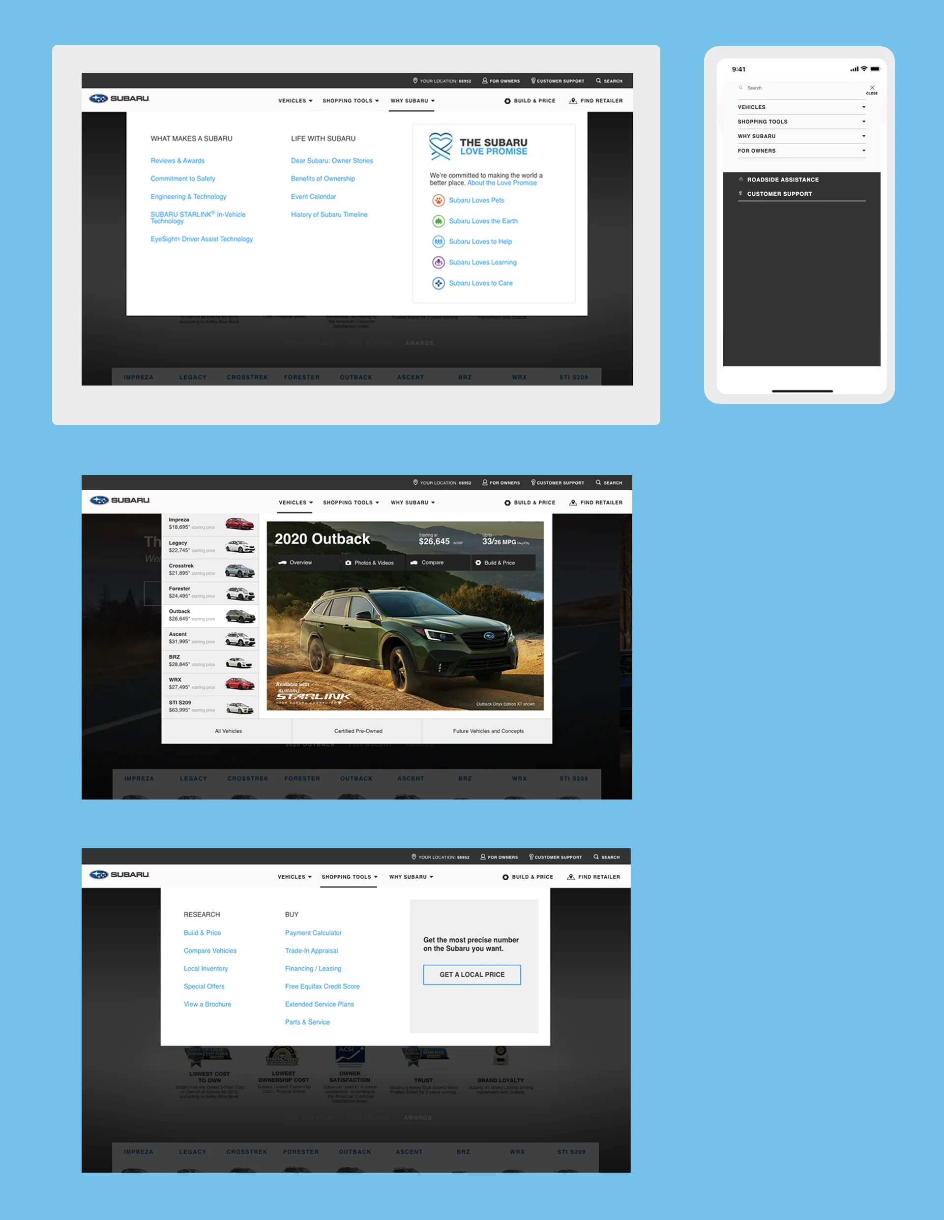 Subaru Global Site Redesign
